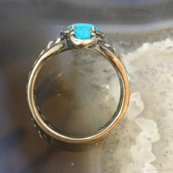 Carolyn Pollack Sterling 3 Sleeping Beauty Turquoise Decorated Ring For Women - Picture 8 of 10